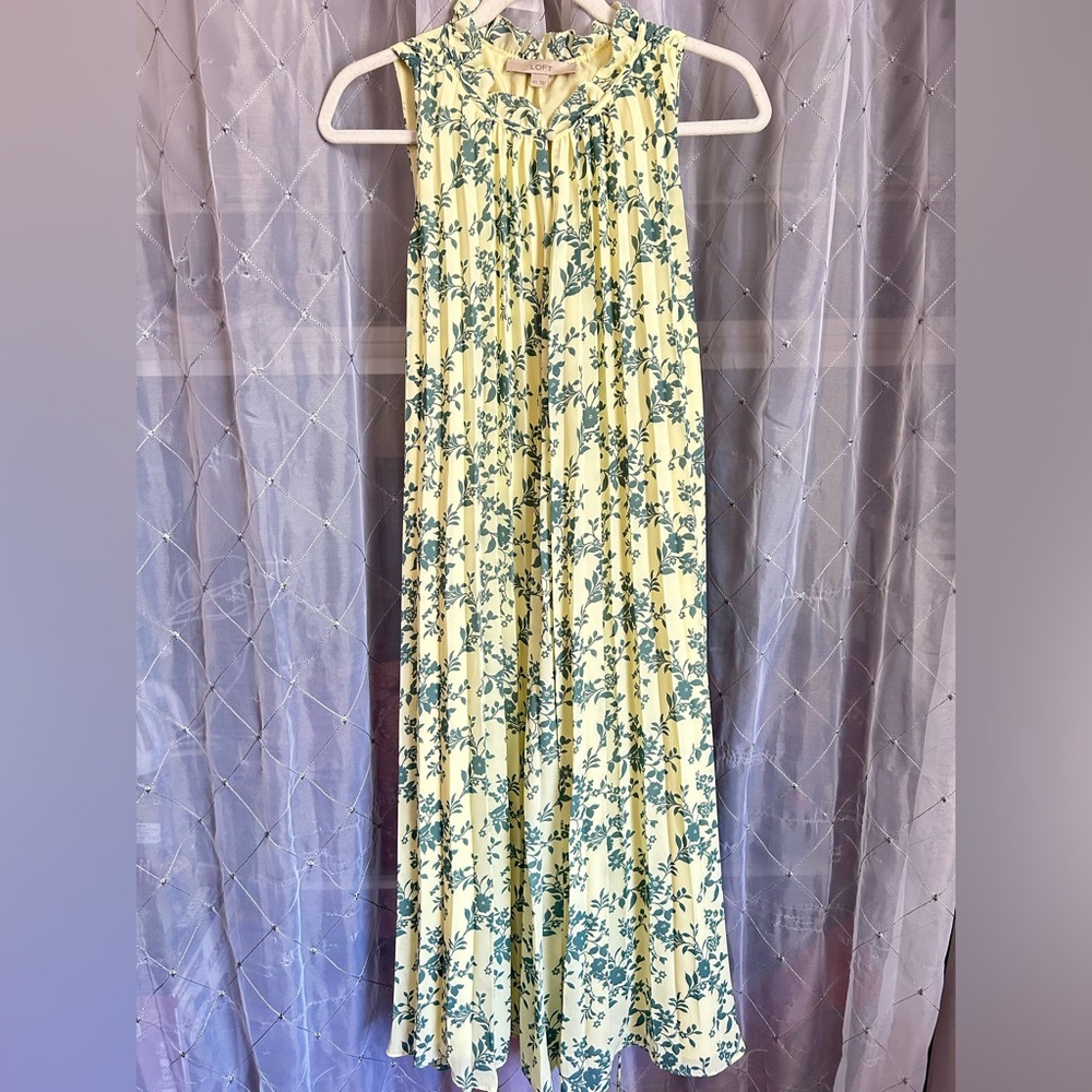 Blue and Yellow Floral Dress